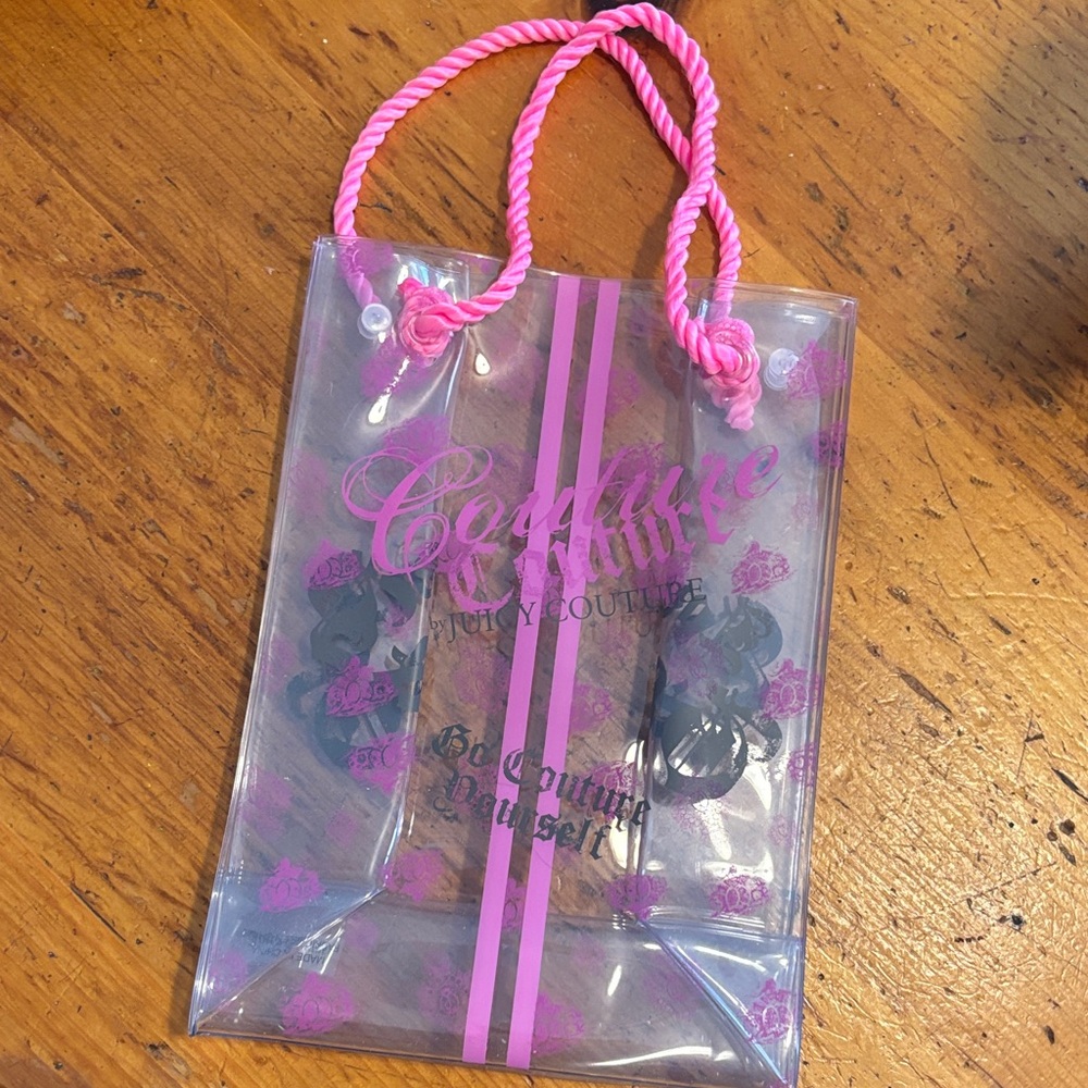 Juicy Couture Transparent Pink Accent Tote